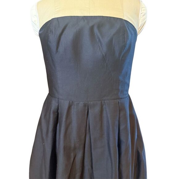 Robbie Bee Strapless Dress Black Embroidered Hem Sz. 12 Wedding Party Y2K - Picture 2 of 8